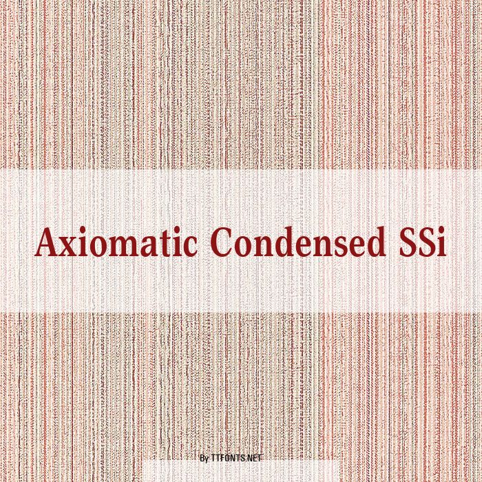 Axiomatic Condensed SSi example